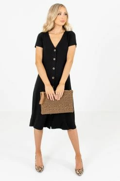 Heart & Hips One In A Million Black Midi Dress -Bella Ella Sales One in a Million Black Dress Full Front2 5000x