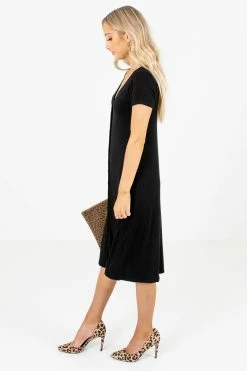 Heart & Hips One In A Million Black Midi Dress -Bella Ella Sales One in a Million Black Dress Side 5000x