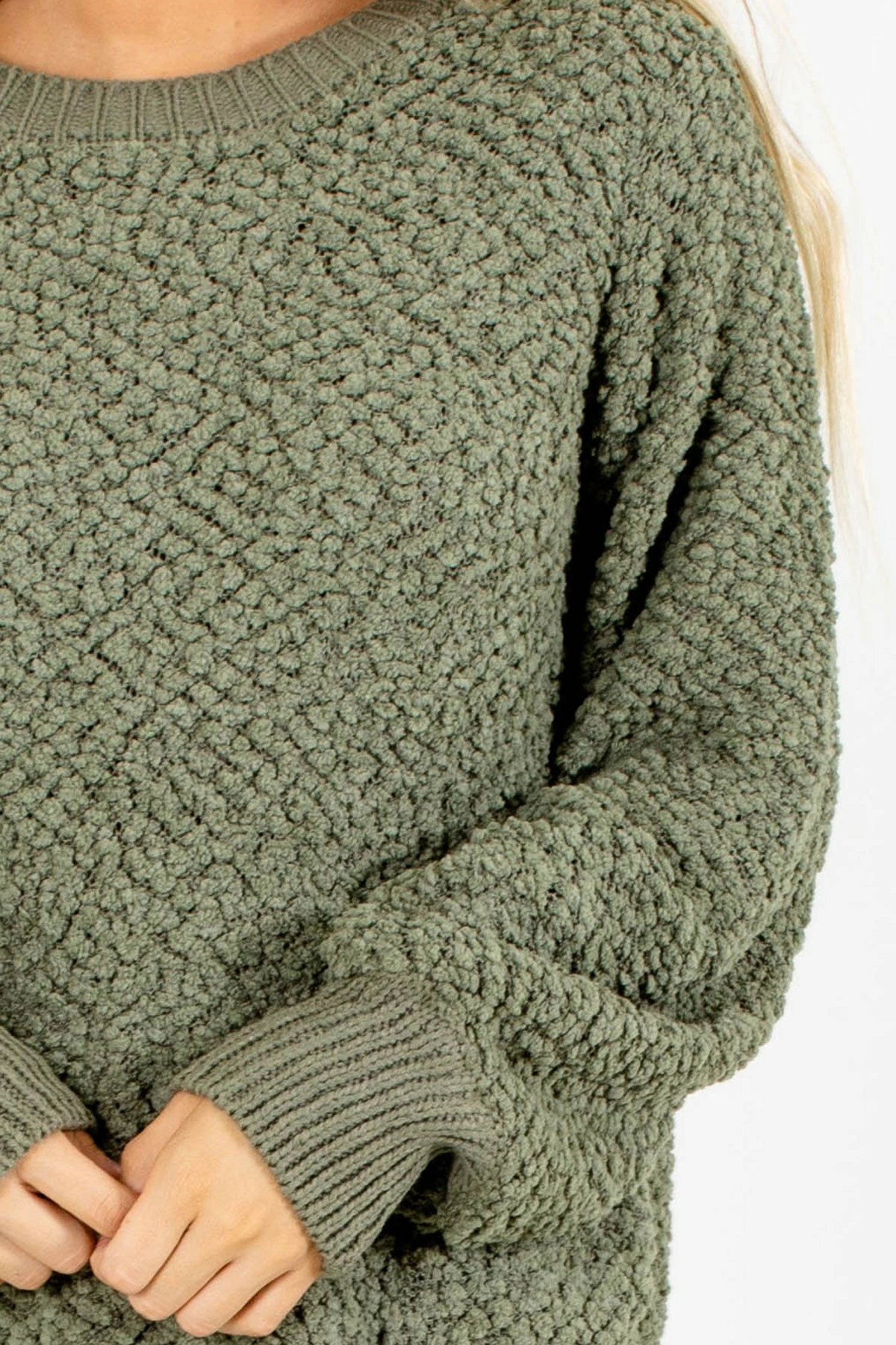 Zenana Open Arms Popcorn Knit Sweater 7 Zenana Open Arms Popcorn Knit Sweater - Image 7