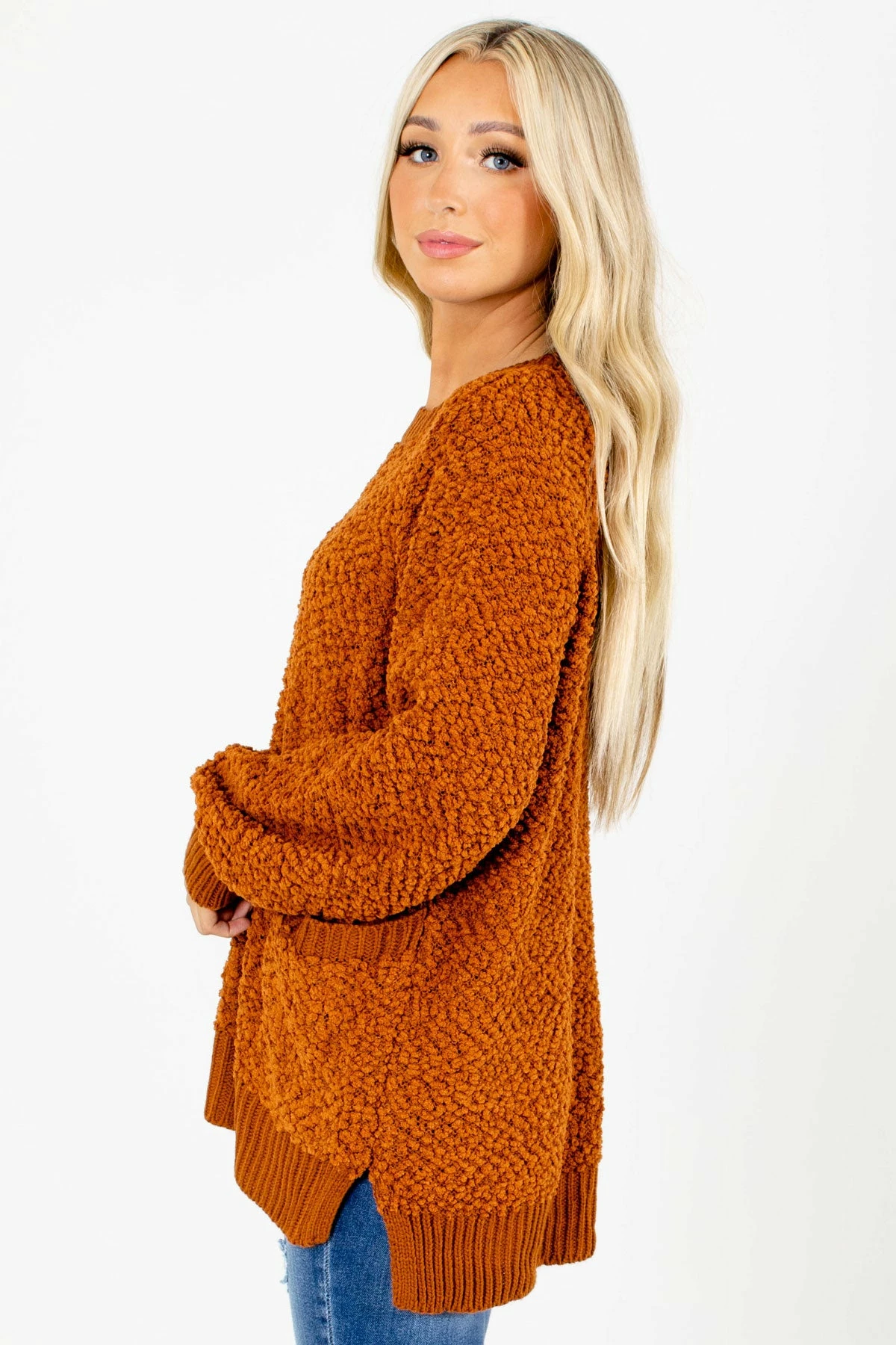 Zenana Open Arms Popcorn Knit Sweater 4 Zenana Open Arms Popcorn Knit Sweater - Image 4