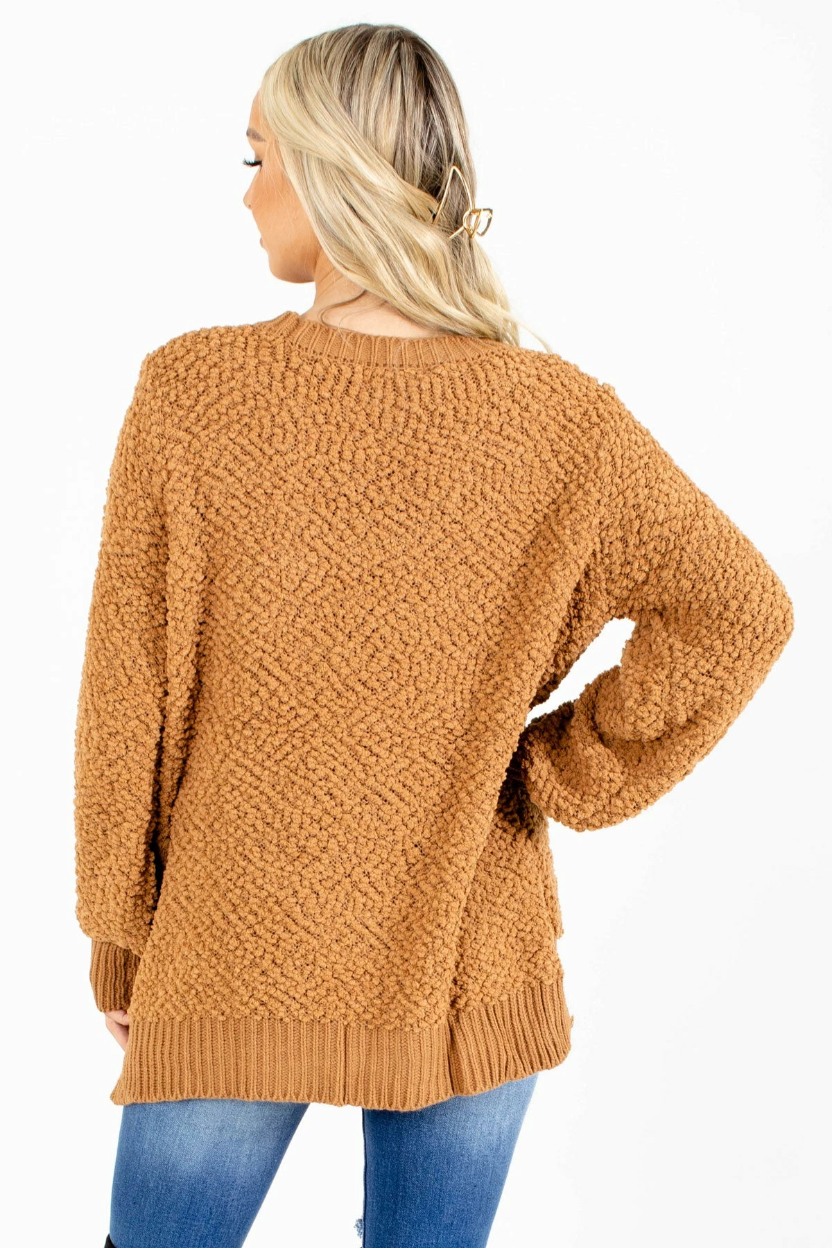 Zenana Open Arms Popcorn Knit Sweater 9 Zenana Open Arms Popcorn Knit Sweater - Image 9