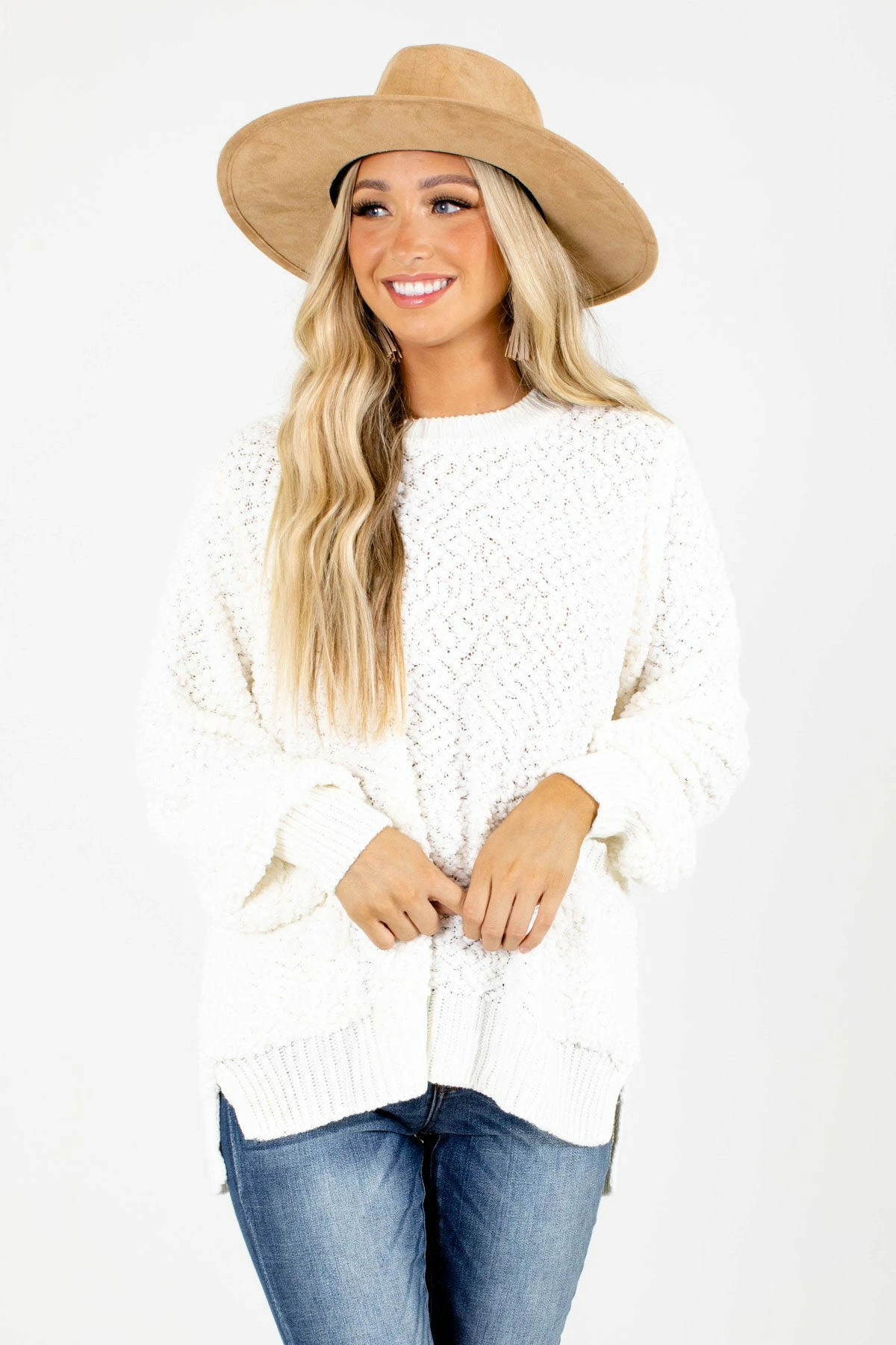 Zenana Open Arms Popcorn Knit Sweater 10 Zenana Open Arms Popcorn Knit Sweater - Image 10