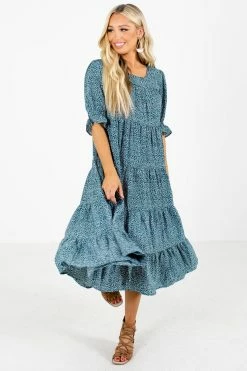 Tea N Rose Pick The Poppies Floral Midi Dress