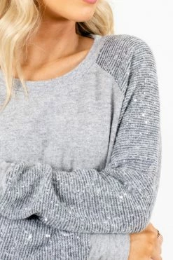 Bella Ella Boutique Picture This Gray Sweater 10 Bella Ella Boutique Picture This Gray Sweater -Bella Ella Sales Picture This Gray Sweater Detail 5000x