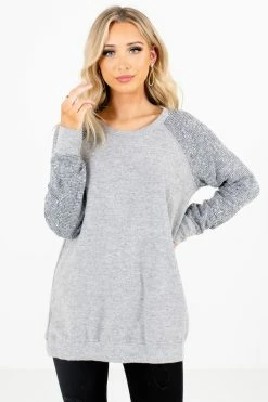 Bella Ella Boutique Picture This Gray Sweater