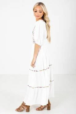 In Loom Queen Of Summer White Maxi Dress 10 In Loom Queen Of Summer White Maxi Dress -Bella Ella Sales Queen of Summer White Dress Side 5000x