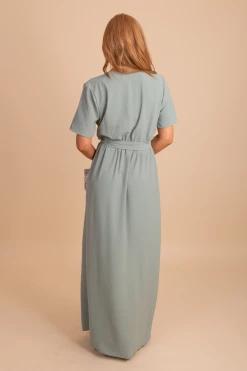 Ces Femme Raise Your Glass Maxi Dress -Bella Ella Sales RaiseYourGlassMaxiDress BackGreen 5000x