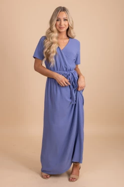 Ces Femme Raise Your Glass Maxi Dress -Bella Ella Sales RaiseYourGlassMaxiDress Frontblue 5000x