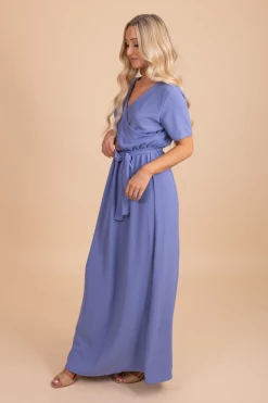 Ces Femme Raise Your Glass Maxi Dress -Bella Ella Sales RaiseYourGlassMaxiDress Sideblue 5000x