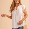 Zenana Right Reasons Short Sleeve Blouse