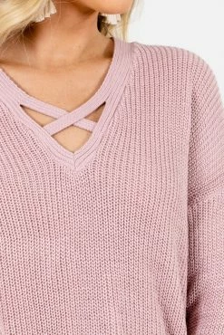 Bella Ella Boutique She's So Fabulous Pink Knit Sweater 9 Bella Ella Boutique She's So Fabulous Pink Knit Sweater -Bella Ella Sales She s So Fabulous Pink Sweater Detail 5000x