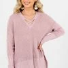 Bella Ella Boutique She's So Fabulous Pink Knit Sweater