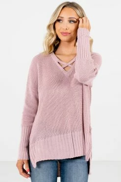 Bella Ella Boutique She's So Fabulous Pink Knit Sweater 12 Bella Ella Boutique She's So Fabulous Pink Knit Sweater -Bella Ella Sales She s So Fabulous Pink Sweater Front 5000x