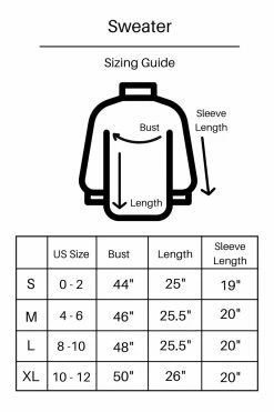 7th Ray Road To Home Waffle Knit Sweater 12 7th Ray Road To Home Waffle Knit Sweater -Bella Ella Sales SizingGuides 5000x