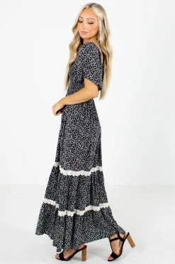 In Loom Spring In Your Step Floral Maxi Dress -Bella Ella Sales Spring in Your Step Black Dress Side 5000x