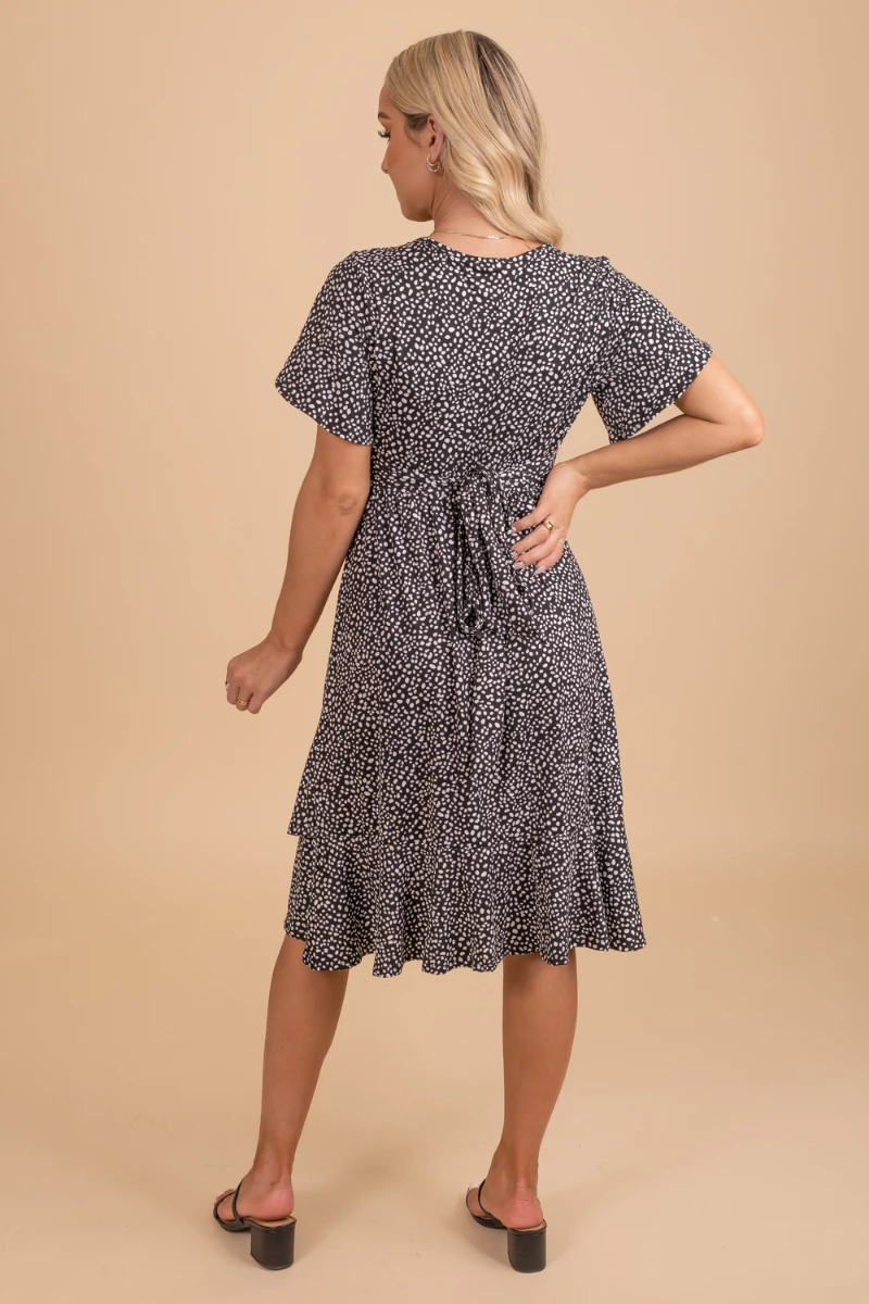 Reborn J Stealing Time Patterned Knee-Length Dress 3 Reborn J Stealing Time Patterned Knee-Length Dress - Image 3