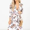 Les Amis Sunday Kind Of Love White Floral Knee-Length Dress