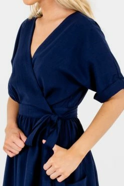Bella Ella Boutique Sunday Afternoon Navy Maxi Wrap Dress 11 Bella Ella Boutique Sunday Afternoon Navy Maxi Wrap Dress -Bella Ella Sales Sunday Afternoon Navy Maxi Wrap Dress Detail 5000x