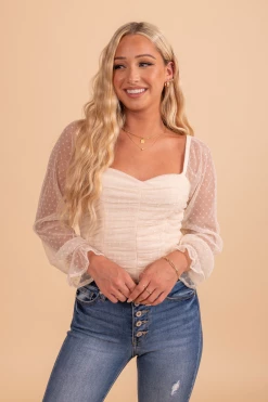 IRIS Sweet Romance Sheer Accent Long Sleeve Bodysuit