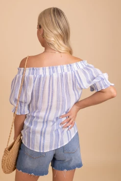 E&M/Mine Sweet Smiles Striped Top -Bella Ella Sales SweetSmilesStripedTop Back 5000x