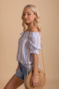 E&M/Mine Sweet Smiles Striped Top -Bella Ella Sales SweetSmilesStripedTop Side 5000x