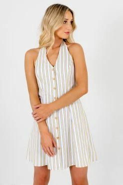 Bella Ella Boutique Sweet Retreat White Striped Mini Dress 10 Bella Ella Boutique Sweet Retreat White Striped Mini Dress -Bella Ella Sales Sweet Retreat White Dress Front 5000x