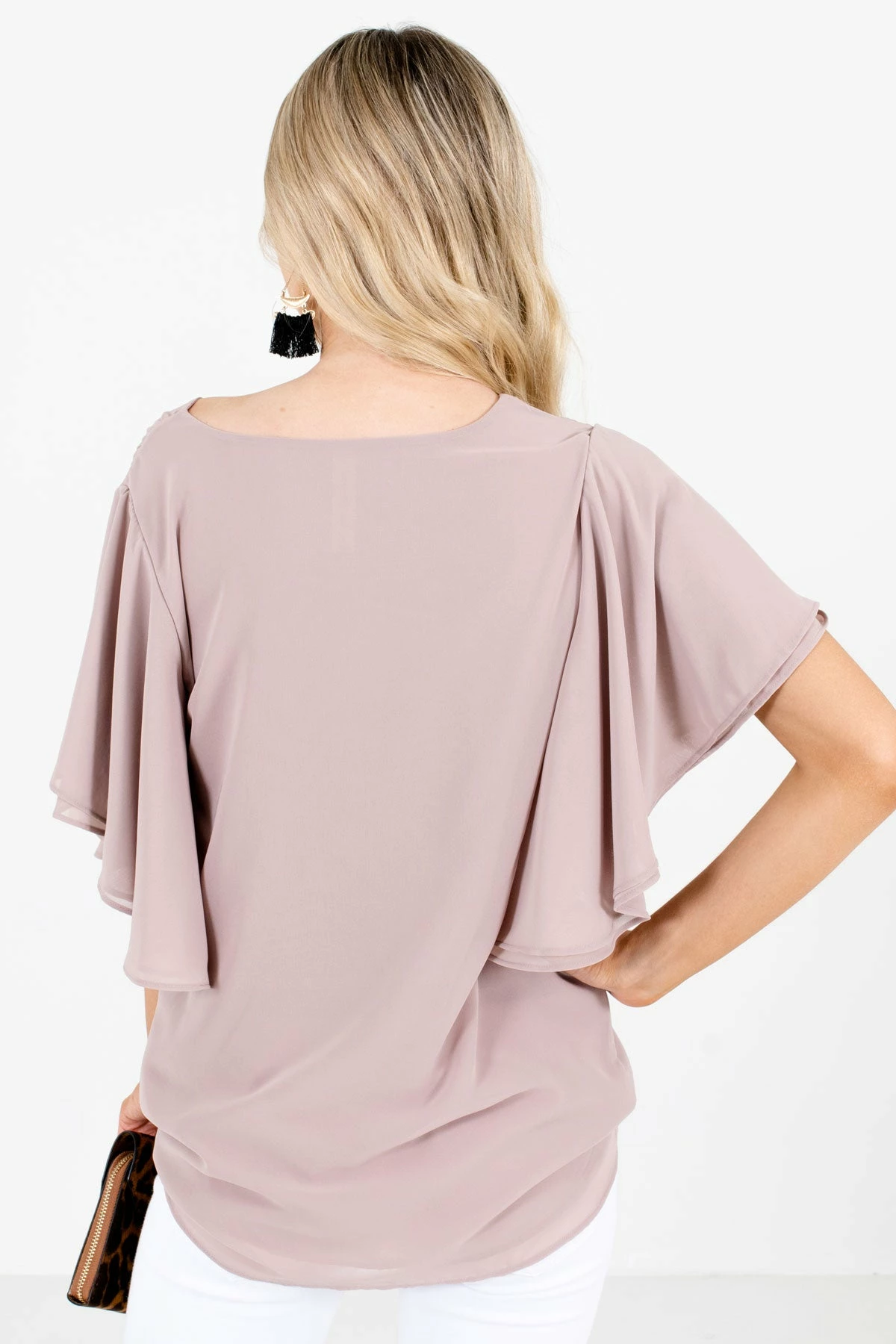 Zenana Take Care Flutter Sleeve Blouse 7 Zenana Take Care Flutter Sleeve Blouse - Image 7