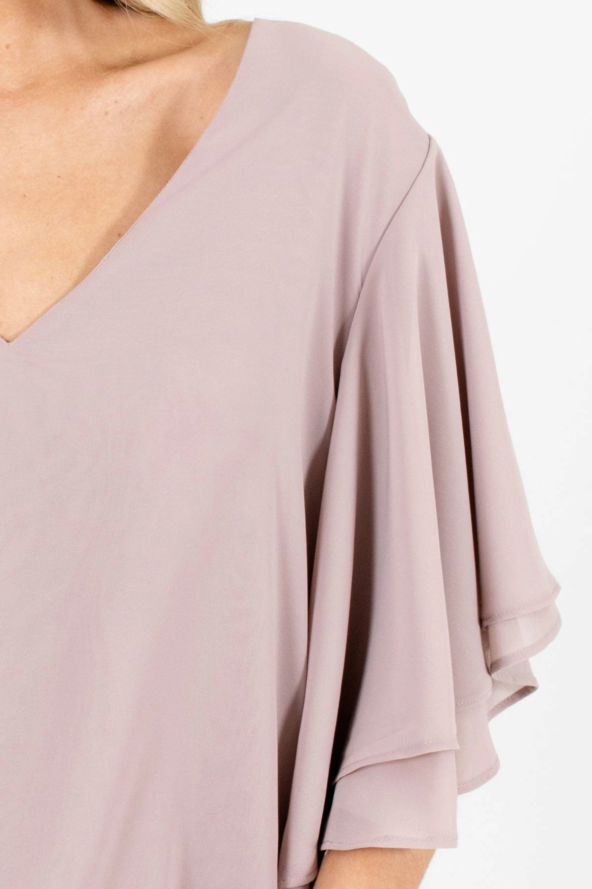Zenana Take Care Flutter Sleeve Blouse 8 Zenana Take Care Flutter Sleeve Blouse - Image 8