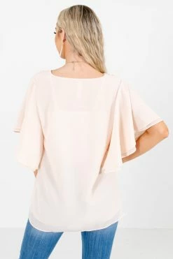 Zenana Take Care Flutter Sleeve Blouse 32 Zenana Take Care Flutter Sleeve Blouse -Bella Ella Sales TakeCareBlouseBack 5000x