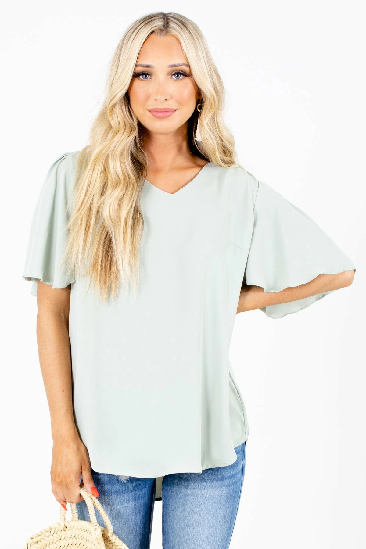 Zenana Taking Chances Flutter Sleeve Blouse 10 Zenana Taking Chances Flutter Sleeve Blouse - Image 10
