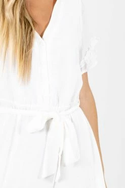 L Love Inc Touch Of Magic White Mini Dress -Bella Ella Sales Touch of Magic White Dress Detail 5000x