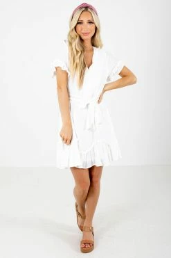 L Love Inc Touch Of Magic White Mini Dress -Bella Ella Sales Touch of Magic White Dress Full Front3 5000x
