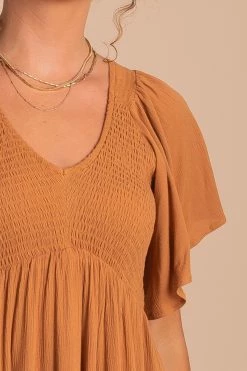 In Loom Touring Rome Midi Dress -Bella Ella Sales TouringRome Smocked Maxi Dress Dusty Orange 4 5000x