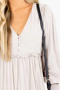 In Loom Travel The Globe Beige Midi Dress -Bella Ella Sales Travel the Globe Beige Dress Detail 5000x