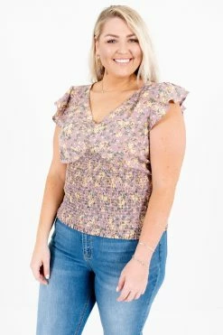 Bella Ella Boutique Trip To Verona Purple Floral Top -Bella Ella Sales Trip to Verona Purple Floral Top 5000x