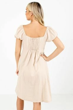 Love Tree / Style Melody Two Worlds Apart Knee-Length Dress 14 Love Tree / Style Melody Two Worlds Apart Knee-Length Dress -Bella Ella Sales Two Worlds Apart Beige Dress Back 5000x