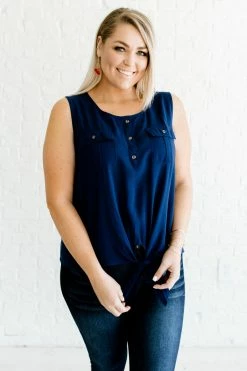 Bella Ella Boutique Unforgettable Style Navy Knot Top -Bella Ella Sales Unforgettable Style Navy Knot Top 5000x