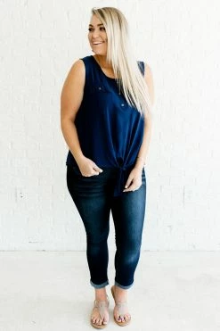 Bella Ella Boutique Unforgettable Style Navy Knot Top -Bella Ella Sales Unforgettable Style Navy Knot Top Full 5000x