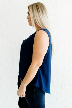 Bella Ella Boutique Unforgettable Style Navy Knot Top -Bella Ella Sales Unforgettable Style Navy Knot Top Side 5000x