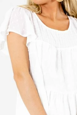 Kori America Venice Beach White Mini Dress -Bella Ella Sales Venice Beach White Dress Detail 5000x