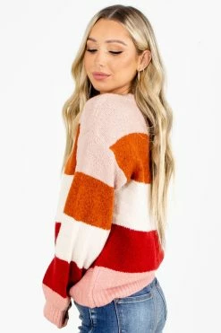 Ultimate Offprice Watermelon Sugar Striped Sweater -Bella Ella Sales Watermelon Sugar Side 5000x