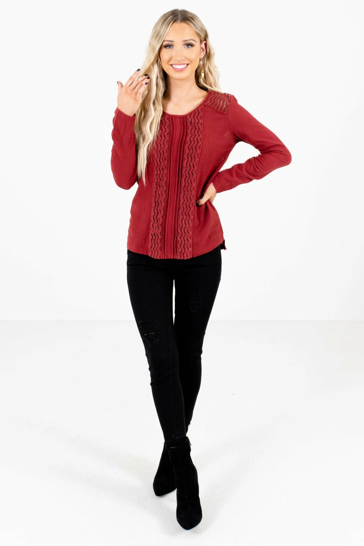 Bella Ella Boutique You're My Everything Red Top 5 Bella Ella Boutique You're My Everything Red Top - Image 5
