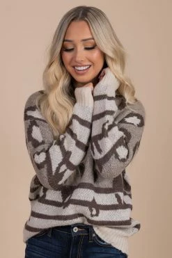 Be Cool Tamed By You Leopard Striped Sweater - Brown -Bella Ella Sales another 42a6e39e 1994 4065 861a 08c5b76de1ac 5000x