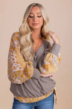 L Love Inc Marigold Medley Faux Wrap Top 20 L Love Inc Marigold Medley Faux Wrap Top -Bella Ella Sales another 5000x