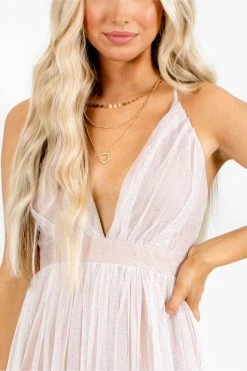 Lovely Day At The Gala Maxi Dress - Light Pink -Bella Ella Sales atthegaladetail 5000x