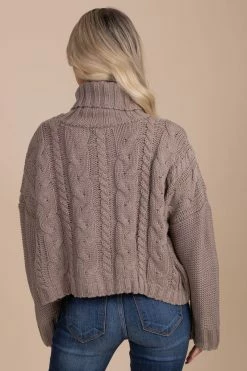 Love Tree / Style Melody Toasted Maple Cable Knit Turtleneck Sweater -Bella Ella Sales back 9431c9fe bf03 4a75 80a6 ec578817aa5b 5000x