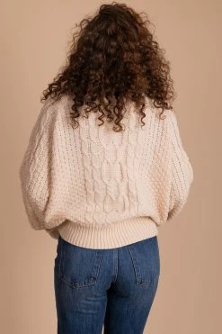 Sweaterland Warm Embrace Chunky Cable Knit Sweater - Off White -Bella Ella Sales back a79acafb 8dce 44a5 97e6 52025b18a4af 5000x