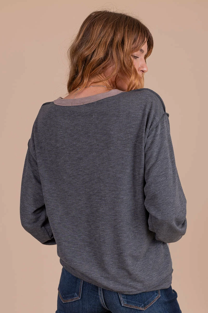 Bibi Young And In Love Color Block Top - Light Brown 4 Bibi Young And In Love Color Block Top - Light Brown - Image 4