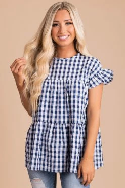 2 Hearts Be Unforgettable Gingham Peplum Top 19 2 Hearts Be Unforgettable Gingham Peplum Top -Bella Ella Sales be unforgettable blue front 8c058b0a 8ba9 4793 9100 020db76c3ded 5000x