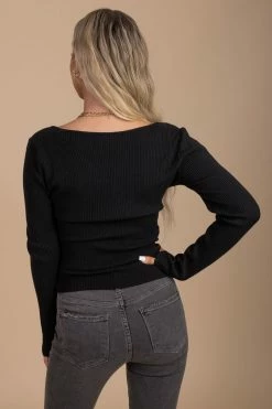 Eesome Confidently Lost Long Sleeve Top -Bella Ella Sales black back 477d0299 39d6 4c0c b75e 5da419bf93d3 5000x